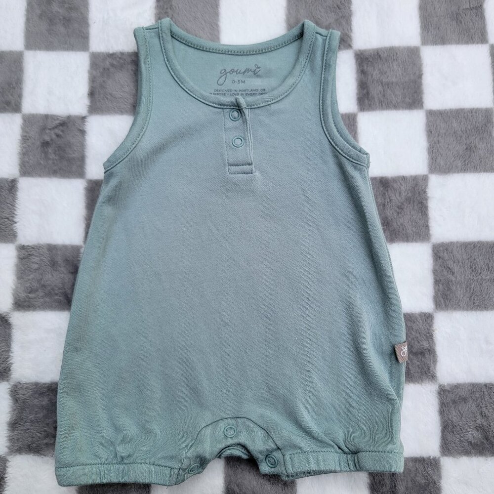 Goumi Bamboo & Organic Cotton Bubble Shorty Romper Size 0-3m